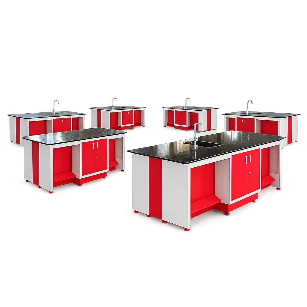 Modular Island Workbenches with Sinks SSR Lab Furniture Manufacturer