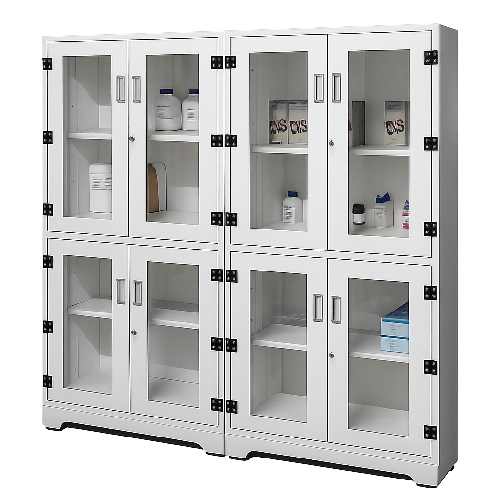 Multi-Door Chemical & Glassware Storage Unit SSR Lab Furniture Manufacturer
